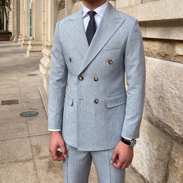 Italian Naples Gun Collar High-end Suit