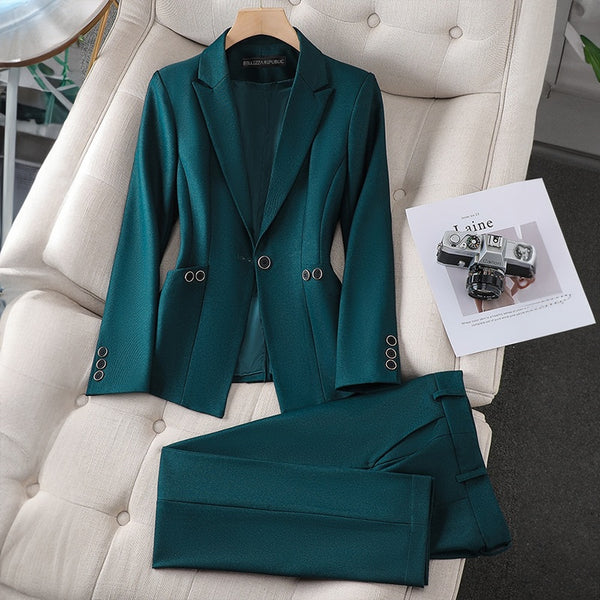 Women's Professional Fashion Casual Suit Pants Set