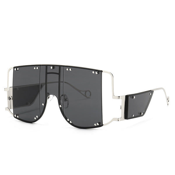 Metal big frame sunglasses