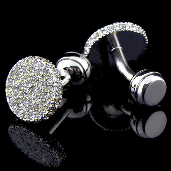 Men's Cufflinks Crystal Full Rhinestone