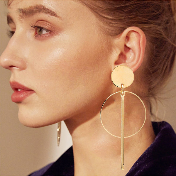 Circle Tassel Earrings Stud Earrings