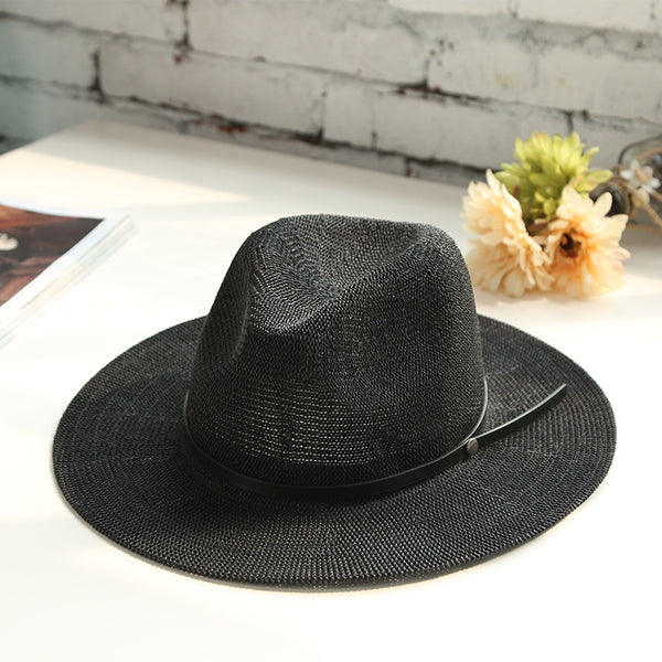 British Men's  Straw, Black Jazz, Holiday Beach Hat