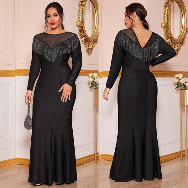 Women Plus Size Evening Party Long Dress Dresses