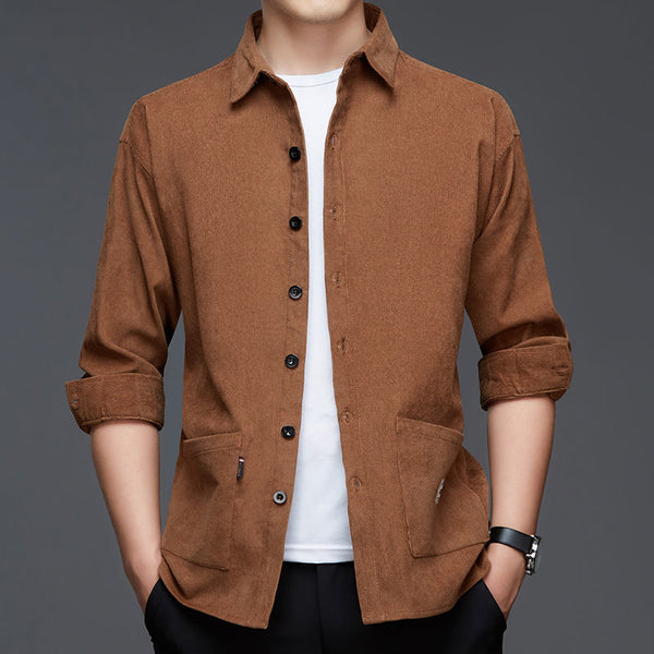 All-matching Shirt Men's Pocket Coat Top Bottoming Shirt