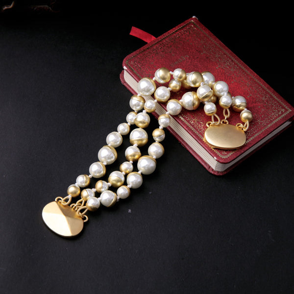 Vintage multi-layer pearl generous ladies bracelet