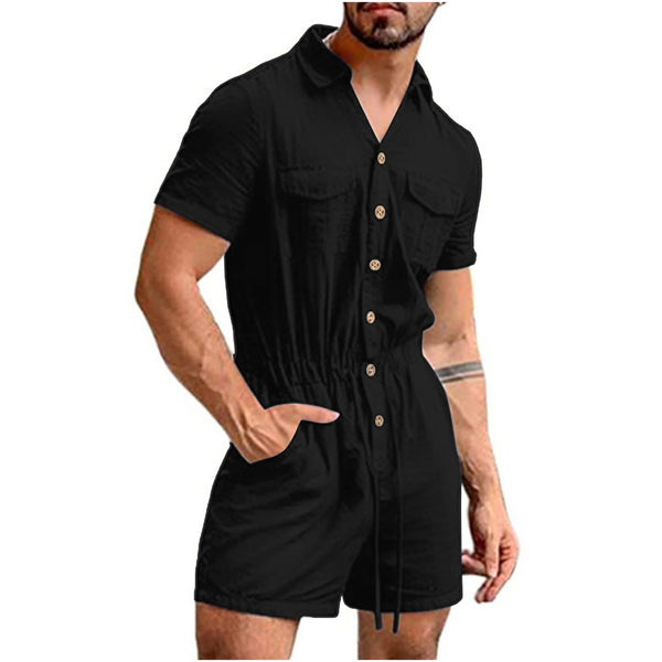 Fashion Men's Printed Beach Shirt One-piece