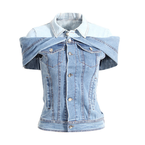 Women's Denim Designer Slimming Top