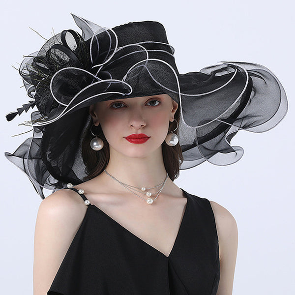 Women's Personality Big Eaves Street Shooting Flower Sun Hat