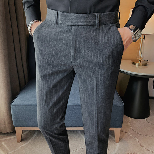 Slim Fit Quality Spring And Autumn Trousers Business Straight Pants