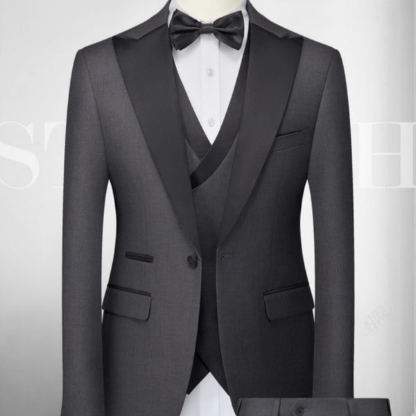 Men's Suit Three-piece Slim-fit Tuxedo Business Suit