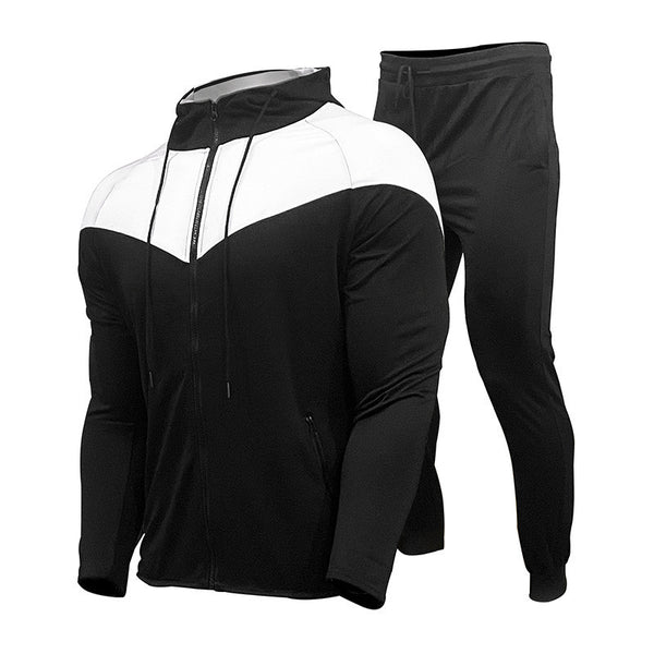 Men's Casual Zipper Suit Cardigan Sweater Sportswear Suit