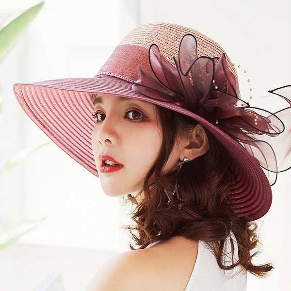 Women's Sun Hat With Large Foldable Brim