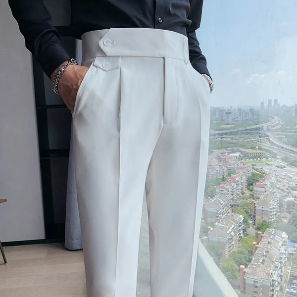 Dress Pants For Men Clothing Fashion High Waist Men's Pants Elegant Business Formal Wear Men Trousers High Quality