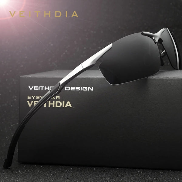 VEITHDIA Brand Designer Men's Sunglasses Aluminum Magnesium Polarized UV400 Sun Glasses Cycling Sports Male Outdoor Eyewear