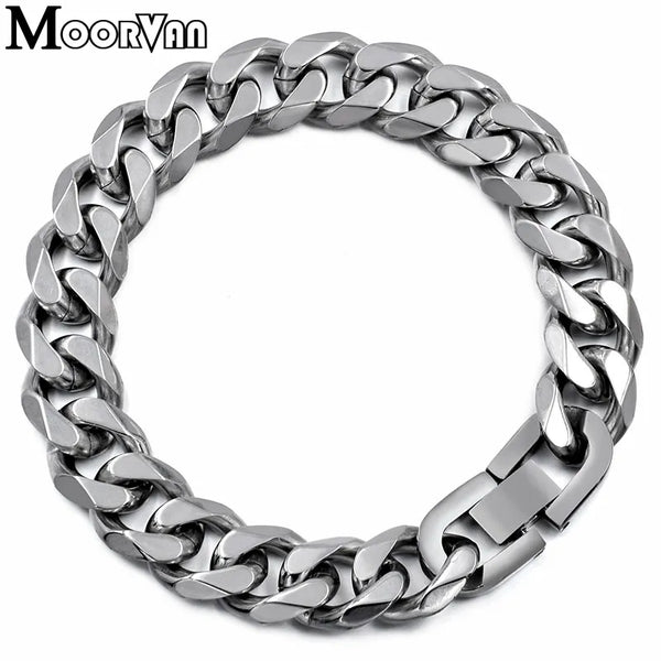 Men Bracelet Cuban Link Stainless Steel