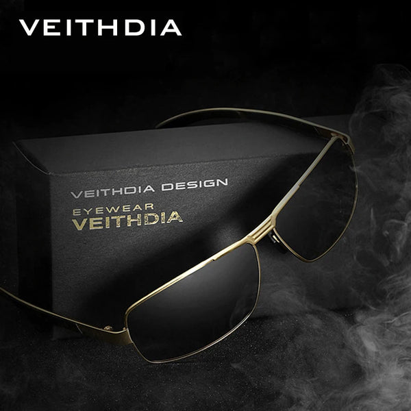 VEITHDIA Sunglasses Men Brand Designer Fashion Vintage Polarized