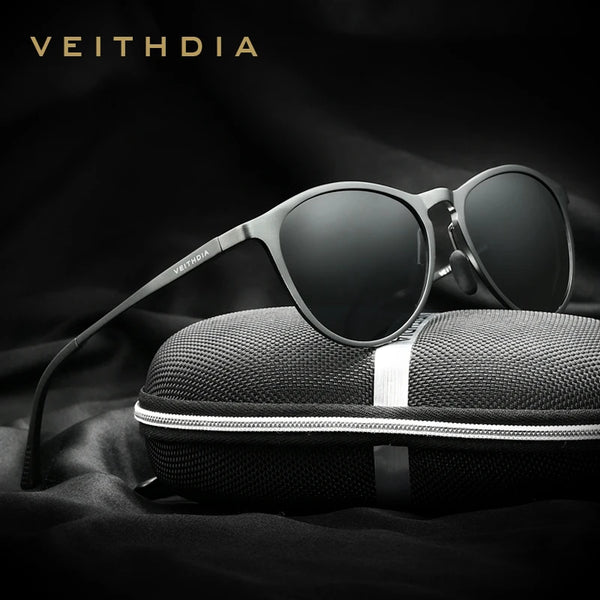 VEITHDIA-Retro Aluminum Sunglasses for Men/ Women, Sports Driving Sun Glasses, Polarized Lens, Vintage Eyewear Accessories,