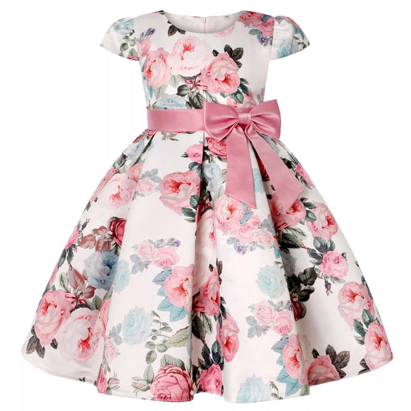 New Girls Kids Flower Elegant Causal Princess Party Dresses