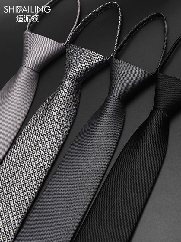 Formal Business Tie, Men's Knot-Free Tie