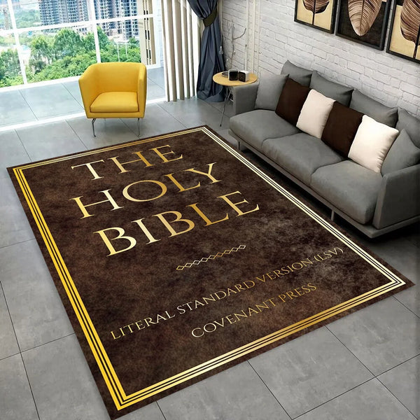 Holy Bible Cross Jesus Pray Area Rug,Carpet Rug for Home Living Room Bedroom