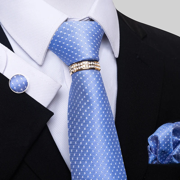 Men Gift Tie Handkerchief Cufflink Set Necktie Paisley