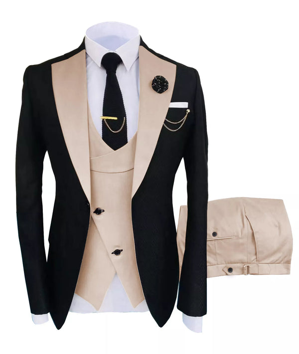 New Suit Men's 3 Piece Fit  Blazer Tuxedo