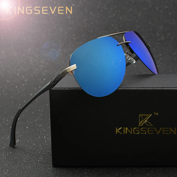 KINGSEVEN Aluminum Magnesium Polarized Sunglasses Men Driver Mirror Sun glasses Male