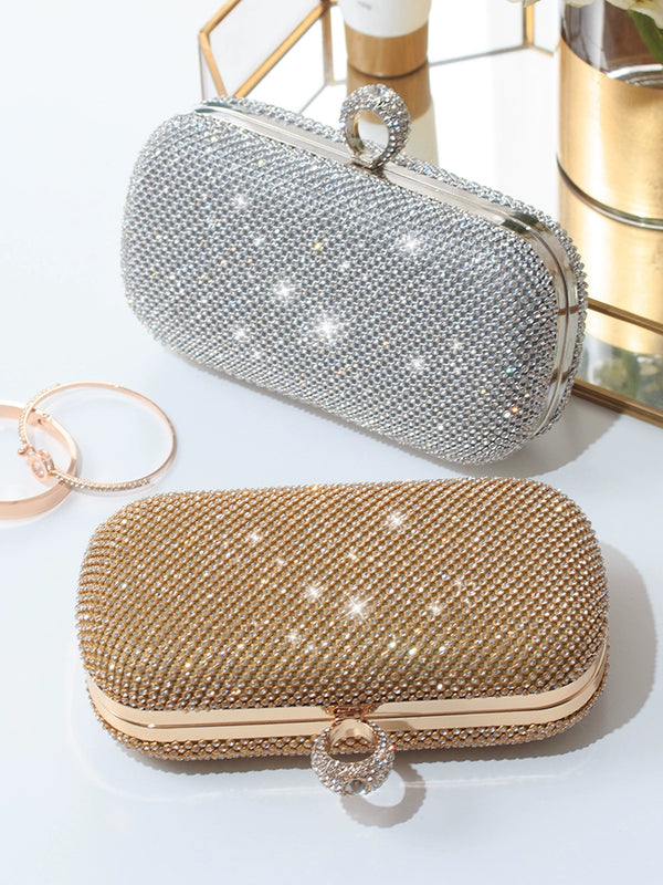 All-Match New Dinner Bag Clutch Bag Elegant Women's Diamonds Bag Evening Dress Banquet Clutch Women's Full Diamond Bag