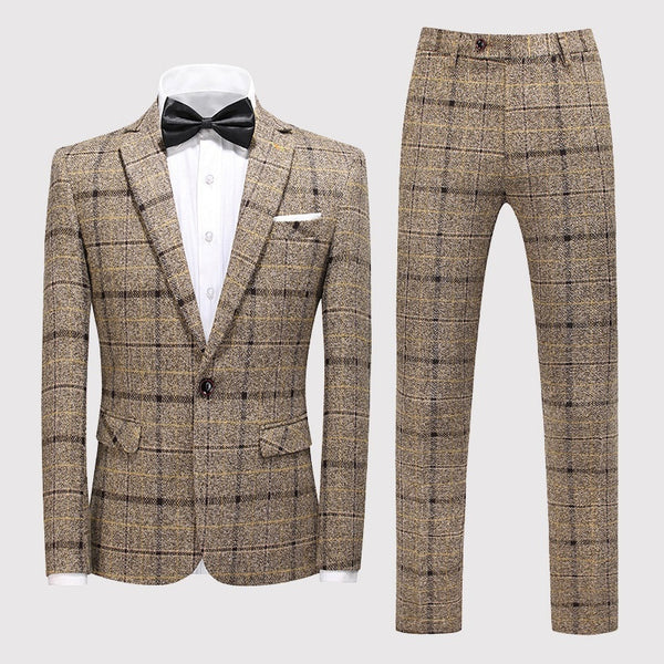 Men's Three-piece Suit, Slim-fit Casual Business