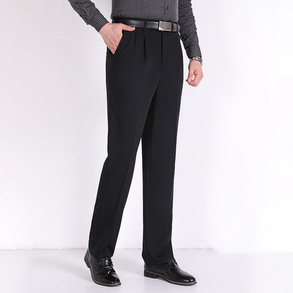 Men's Fashion Casual Loose High Waist Suit Pants