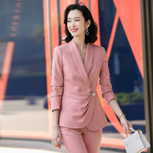 Women's Polyester Solid Color Professional Suit