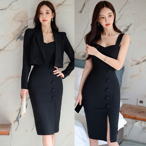 Women's Package Hip Suspender Skirt Professional Suit